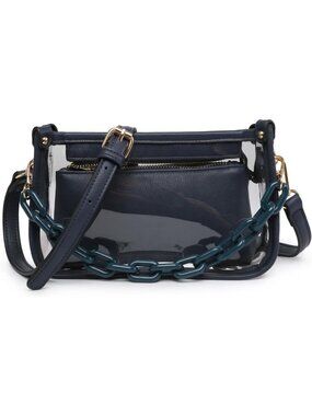 Clear Stadium Bag for Events, Stylish Crossbody Purse for Women, Travel-Friendly